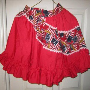 Hostess apron / overskirt - patriotic with US flag